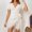 Beige, variant on V Neck Sheer Mesh Swimwear Cover Up Dress With Jacquard Fabric For Beach Vacation Swim Suit Cover up Knit Short Cover Ups for Swimwear Women Swim Cover up for Women Sexy Swimsuit Cover up for Women