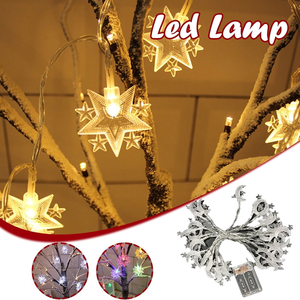 Borniu Christmas Lights Outdoor, 5 Ft 10 LED Battery Christmas Lights