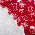 thumbnail image 3 of Legacy Decor Red Sherpa Fleece Throw Blanket Warm Plush Cover 60" X 50" Christmas Snowflakes, 3 of 3