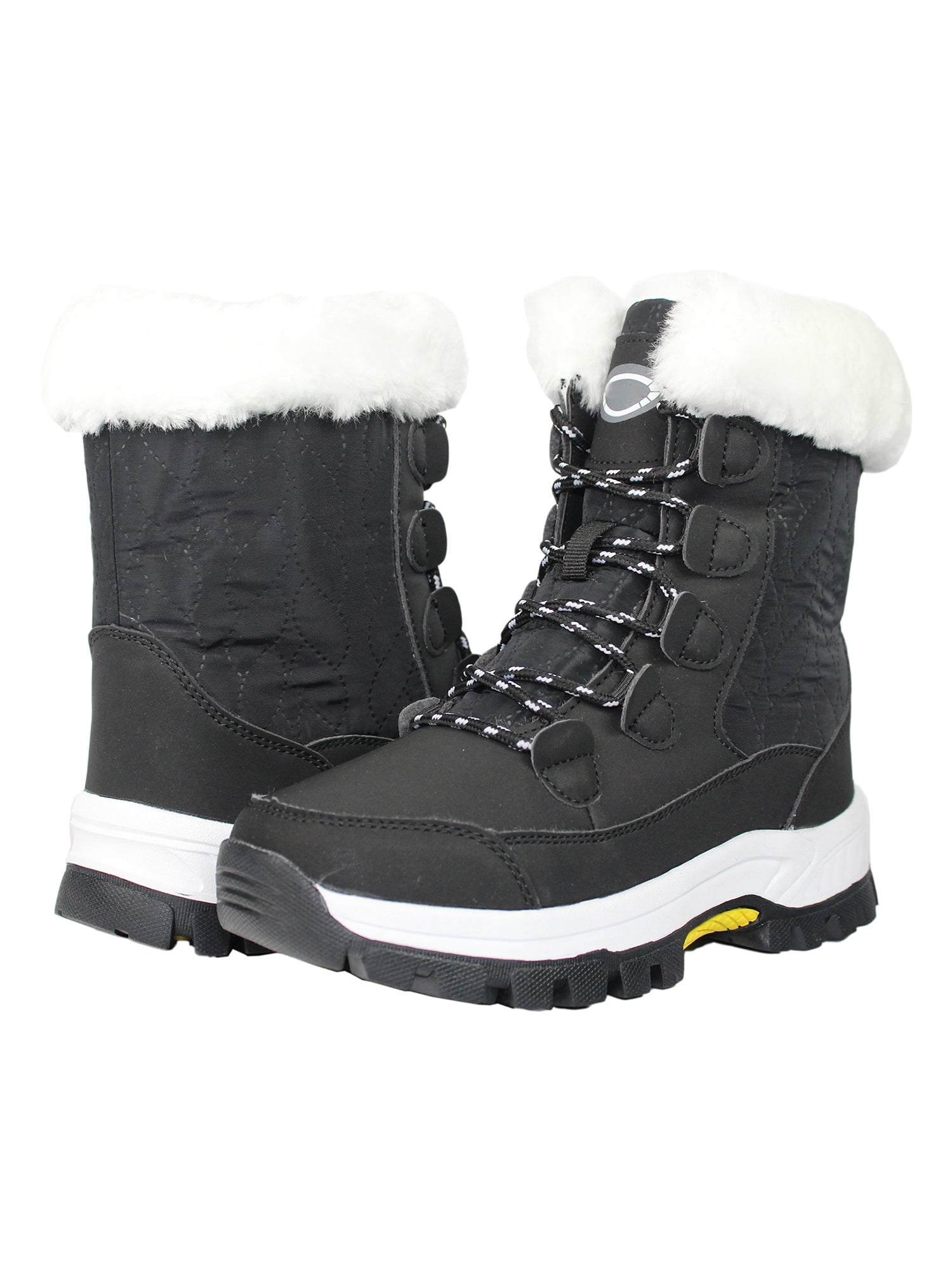 Woman Snow Boots Non-Slip Sole Lace Up Fashion Plush Lining Warm Winter Waterproof Outdoors Female Footware