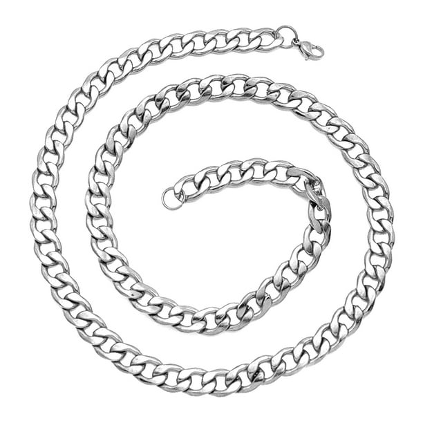 1pcs Women Men Necklace Chain Gold Black Color Steel Silver Necklaces Stainless For Men Fashion Jewelry 3 5mm Steel Color 5mm X 50cm Walmart Com