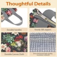 thumbnail image 4 of Pioneer Flower Floral Print Pattern Insulated Lunch Bag for Women & Adults,Large Portable Soft Cooler Lunch Bag,Thermal Food Storage Tote with Pearl Cotton,8.66L,8.75x5.75x9.5 Inch, 4 of 6