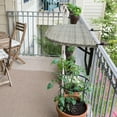 thumbnail image 5 of Oakland Living Indoor and Outdoor Foldable Wicker Balcony Table with Metal Frame and Adjustable Clamps White, 5 of 5