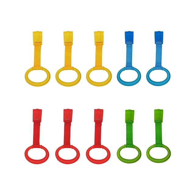 Anillos De Plástico Para Cunas, Anillos De Asistencia De Aprendizaje De Pie Para Bebé 10 Uds seitruly BA000474-00