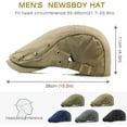 thumbnail image 7 of Rivet Newsboy Caps Cotton for Men Flat Ivy Gatsby Cap Irish Cabbie Ivy Driving Hunting Hat, 7 of 7