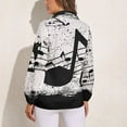 thumbnail image 2 of Music Note Long Sleeve Blouse Woman Streetwear Casual Shirts Summer Oversize Woman Streetwear Clothing Birthday Present, 2 of 7