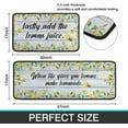 thumbnail image 3 of Lemon Kitchen Rug Decor Set of 2, Washable Microfiber Running Rugs Lemon Decoration Mats 17"x 47" + 17"x 23" (Light Blue), 3 of 7