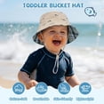 thumbnail image 6 of American Trends Baby Sun Hats UPF 50+ Toddler Bucket Hats Sun Protection Baby Swim Hat Summer Beach Hat Wide Brim Kids Bucket Hats for Boys Girls, 6 of 8