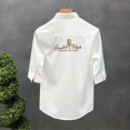 thumbnail image 3 of Camisas masculinas con bordado gráfico floral para hombre, camisas de vestir para oficina, blusas formales, oferta, estilo coreano de verano, corte ajustado, 3 of 5
