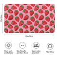 thumbnail image 3 of Red Strawberry Plants Pink Pattern Bathroom Rugs Mat,Non Slip Microfiber Bathroom Rug,Rubber Backing,Soft Bathroom Mats for Bathroom Floor,Tub and Shower,17x30in(43x75cm), 3 of 5