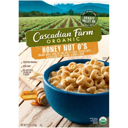cereal organic box honey cascadian farm nut goodness