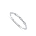 thumbnail image 4 of Round White CZ Dainty Marquise Ring 925 Sterling Silver Stacking Band Jewelry Female Size 6, 4 of 4