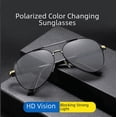 thumbnail image 1 of Gafas de sol que cambian de color, de día y de noche, de doble uso, gafas de sol polarizadas de piloto para hombre, 1 of 4