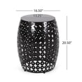thumbnail image 5 of Mesa Benzara BM324085 redonda para exteriores de 17 pulgadas, color negro, 5 of 5