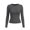 Dark Gray, variant on ClodeEU Women's Long Sleeve Crew Neck Fitted Top, Basic Solid Color Slim Fit Casual Daily Wear Shirt ,Women's XS-XXL