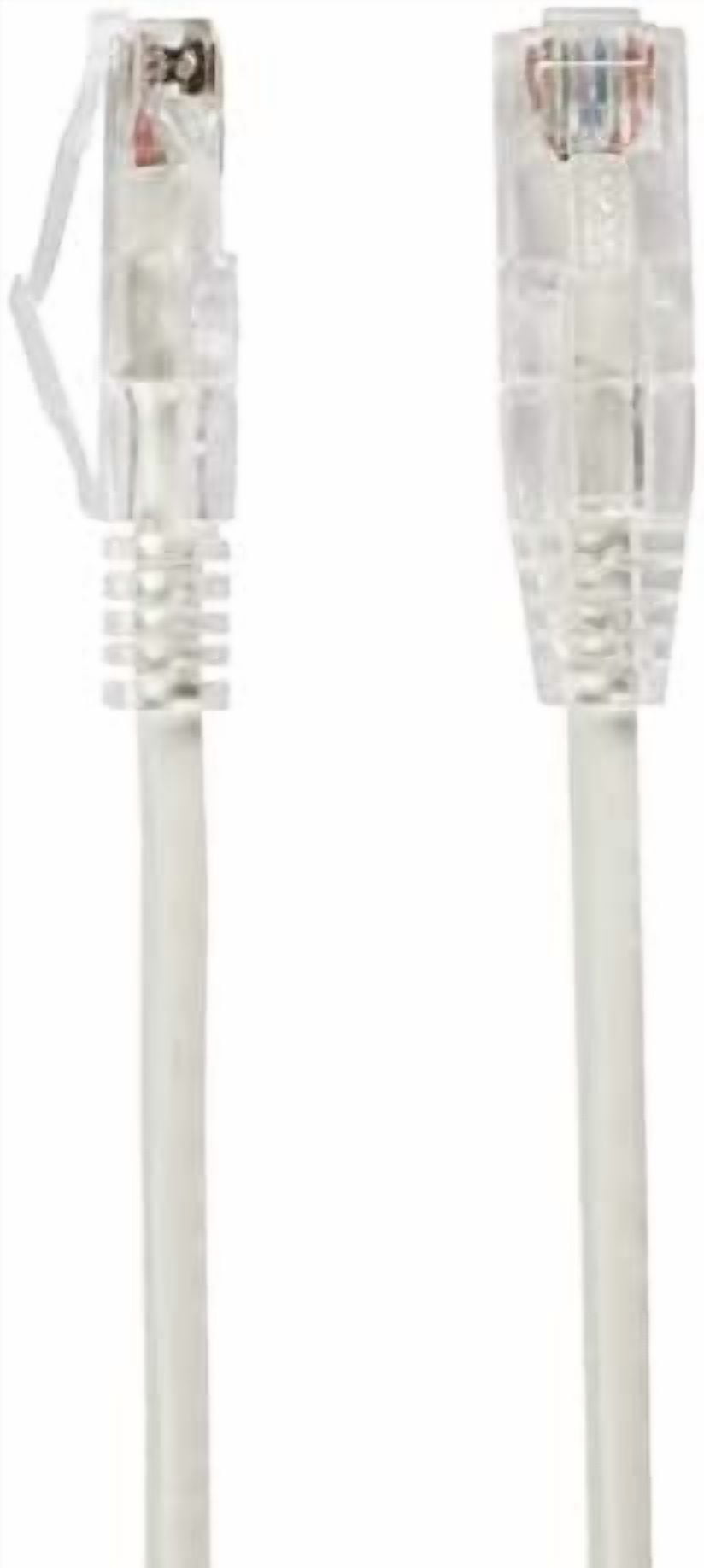 PHATSAT CAT5e Ethernet Cable, Solid Copper 24AWG UTP, EZ RJ45 Pass-Through Connector with Boot, High-Speed LAN, UL ETL, Made in USA (12 ft, white)