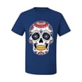 thumbnail image 2 of Wild Bobby Day Of The Dead Sugar Skull Pop Culture Men Graphic Tee, Royal, Medium, 2 of 5