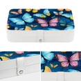 thumbnail image 4 of Butterfly PU Leather Earring Organizer with Removable Compartment - Portable Jewelry Stand, Bracelet Holder, Display Case, 4 of 6