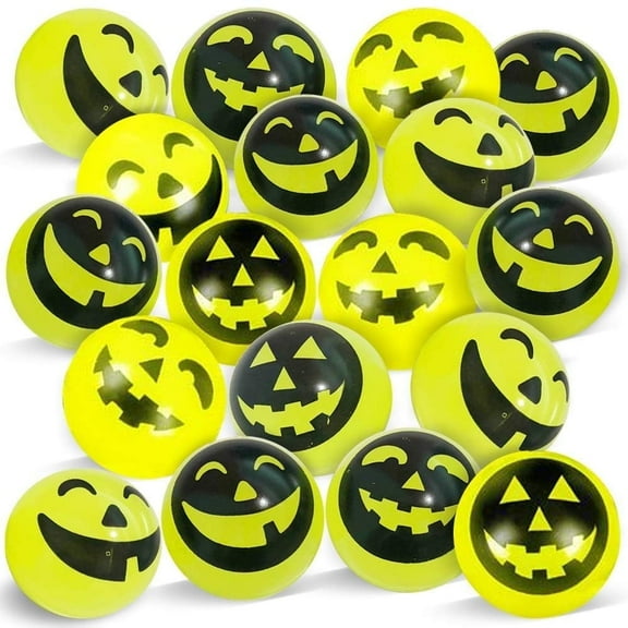 ArtCreativity Glow inITSC The Dark Jack-O-Lantern Bouncing Balls, Pack 1.75 Inch High Bounce Balls for Kids, Trick or Treat Supplies, Glowing Party Favors and Goodie Bag Fillers for Boys & Girls