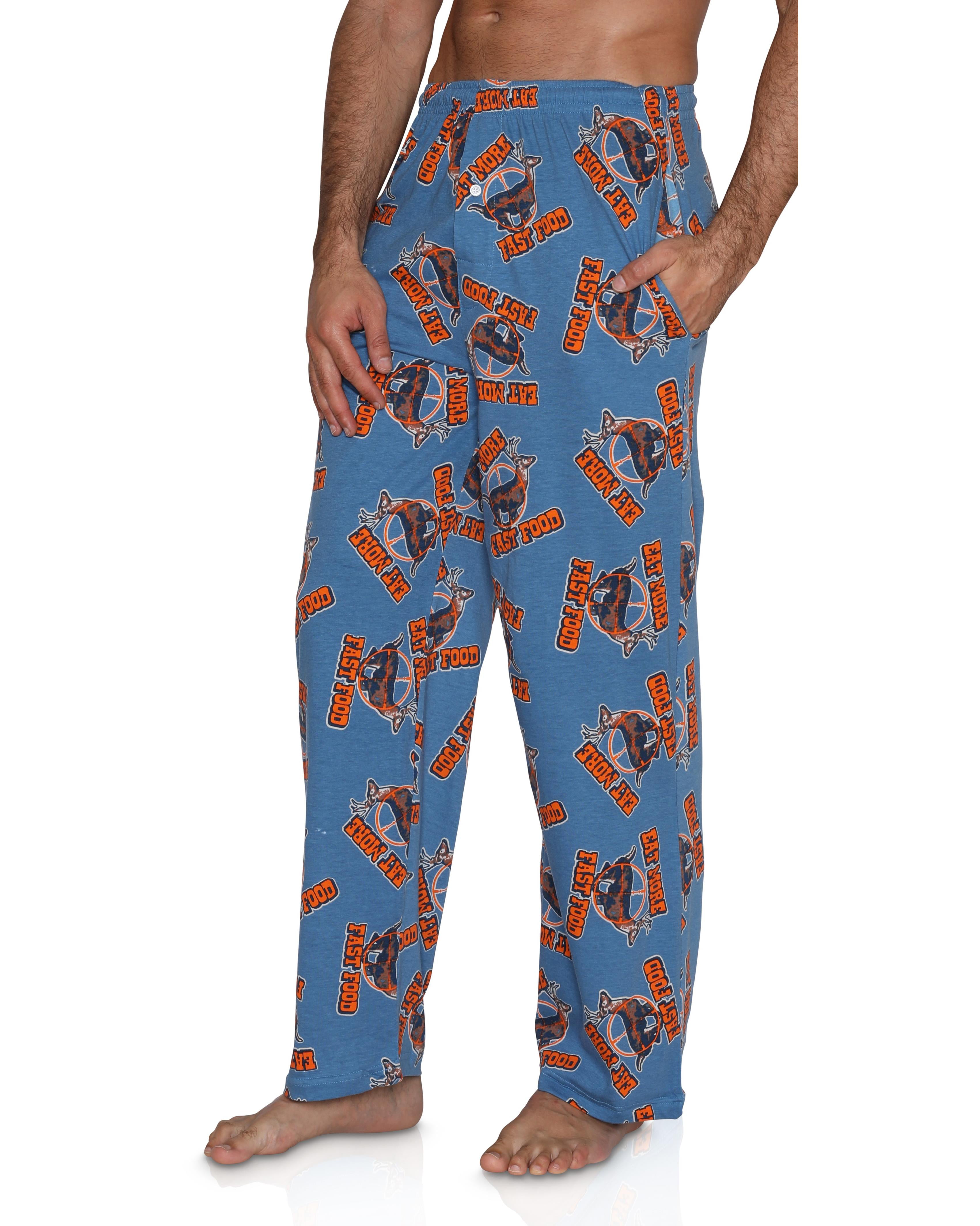 Mens Fun Pants Lounge Pajama Pants Boxers Adult Sleepwear, Staches Heather,  Size: Small - Walmart.com