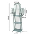 thumbnail image 3 of Freestanding Book Shelf 4-Tier Bookshelf Cactus Bookcase Storage Organizer Green, 3 of 11