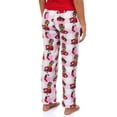 thumbnail image 6 of Dr. Seuss The Grinch Pajamas Women's Pink Buffalo Santa Plush Lounge Sleep Pants, 6 of 6