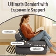 thumbnail image 5 of Folding Sofa Bed Convertible Sleeper Chair 33" with Pillow Futon Boneless Couch with Back Support Small Couch for Living Room(Grey), 5 of 6