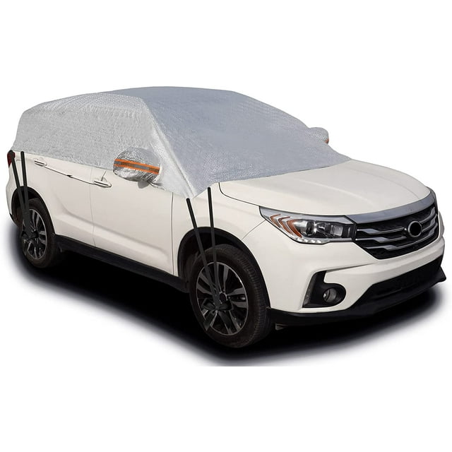 GFDYREE Safe View Half Car Cover Top Waterproof/Windproof/Dustproof/Windshield Cover Snow Winter Summer (SUV YL)