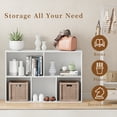 thumbnail image 3 of ANHDAH 5-Cube Storage Organizer & Bookcases, Closed Back Display Shelves for Living Room, Bedroom, Home Office, Embossed White, 3 of 7