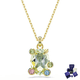 thumbnail image 1 of COLLAR COLGANTE SWAROVSKI GEMA TALLAS MIXTAS MULTI COLOR ORO DORADO CRISTALES MUJER, 1 of 7