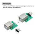 thumbnail image 4 of Uxcell 10 Pcs USB Type B Female Connector to DIP Adapter Breakout Module Solder Breakout PCB Board, 4 of 4