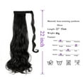 thumbnail image 3 of Long KiLELINTAy Drawstring Ponytail for Women, Curly Hair 22 Inch Clip in Ponytail Extension, Wrap Around Black Synthetic Ponytail Magic Paste Ponytail Hairpiece (Natural Black), 3 of 8