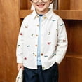 thumbnail image 2 of 7-8T Little Kids Boy's Shirt Long Sleeve Cute Graphic Top Fall Winter Clothes Outfit for 12 Months 2T 3T 4T 5T 6T 7T 8T Kids School Casual Daily, 2 of 7