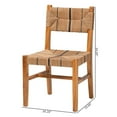 thumbnail image 4 of bali & pari Prita Bohemian Paper Loom and Natural Mahogany Wood Dining Chair, 4 of 22
