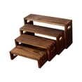 thumbnail image 4 of Estante de madera de 4 piezas con escalonadas, estante para especias, estante para joyas, para sala de estar, manualidades, dormitorio, muñeca, 4 of 9