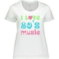 thumbnail image 3 of Inktastic I Love 80's Music Women's Plus Size T-Shirt, 3 of 5