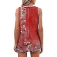thumbnail image 7 of ZHENHONG Workout Tank Tops Woman Women'S 2025 Popular Round Neck Short Sleeved 2D Printed Casual Loose And Versatile Vest Suspender,Red Women Blending Shirts M, 7 of 7