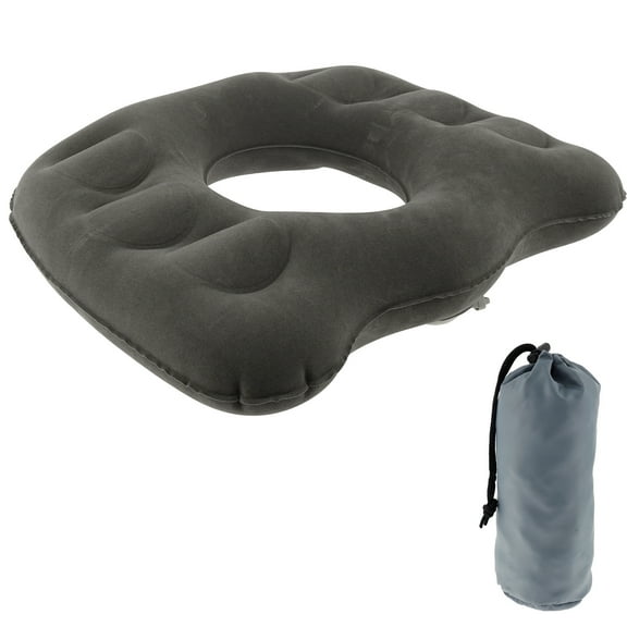Inflatable Donut Pillow Portable Hemorrhoid Pillows, Donut Pillow for Tailbone Pain, Adjustable Inflatable Seat Cushion for Bed Sores, Postpartum Pregnancy, Car Seat, Airplane, 17.7'' x 15.4'' x 4.3'
