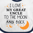 thumbnail image 4 of Inktastic I Love My Great Uncle to the Moon and Back Boys or Girls Baby Bib, 4 of 4