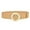 Gold, variant on Fsqjgq Belts for Women Waist Band Belt Buckle Women Solid Woven Elastic Casual Summer Belt Stretch Skinny Belt with Wooden Buckle Female