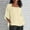 01Beige, variant on 3/4 Sleeve Cotton Linen Shirts for Women Casual Solid Color Square Neck Blouses Loose Fit Summer T-Shirts Top