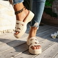 thumbnail image 5 of Summer Slippers for Women Arch Support Open Toe Slip On Peep Toe Sandals Summer Casual Women Beach Fashion Slippers Lazy Shoes, 5 of 5