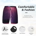 thumbnail image 3 of Balery Thunderstorm Violet Purple Bañador para hombre, shorts de playa de secado rápido con entrepierna y forro de compresión-X-Large, 3 of 6