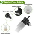 thumbnail image 5 of Unique Bargains Windshield Washer Pump with Grommet for Audi A4 1998-2015 Front Washer Fluid Pump Windshield Wiper Pump No.2048660521 Black White 1 Pcs, 5 of 7