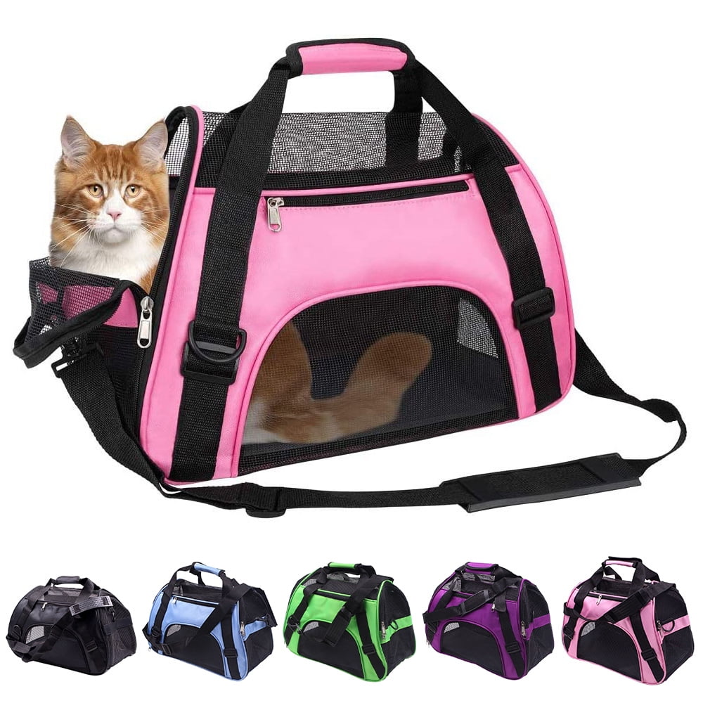 Yatek Foldable And Washable Pet Carrier For Pets Up To 6Kg Black Grey