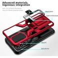thumbnail image 2 of Compatible Samsung Galaxy A52(5G) Heavy Duty Military Grade Shockproof Kickstand Case Double Protection (TPU+PC) Solid and Durable Magnetic Car Phone Case, Suitable for 6.5 Inches (Red), 2 of 12