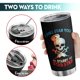 thumbnail image 5 of Taza Tumbler Oasisdream de acero inoxidable de 600 ml con estampado de calaveras, 5 of 6