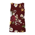 thumbnail image 4 of Homenesgenics Tank Tops for Women Plus Size Summer Fashion Casual Printed Sleeveless Stretch Shirt Loose-Fit V-Neck Tank Top Red M, 4 of 5