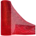 thumbnail image 1 of Cinta de malla metálica roja Ribbli, 10 pulgadas x 30 pies (10 yardas), roja con lámina roja, cinta de malla para coronas y decoración de árboles de Navidad, 1 of 2