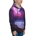 thumbnail image 3 of Disketp Purple Moon Tree Night Sky Youth Hoodie Sweatshirt for Boys Girls Kids Pullover Hooded Classic Casual Essentials Hoodie-X-Large, 3 of 6